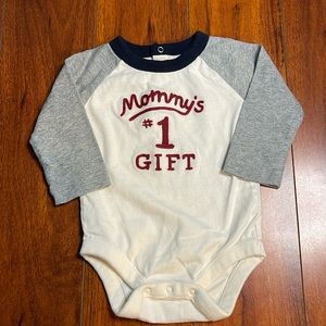 Baby GAP Long Sleeve Onesie Off White Size 3-6 Months